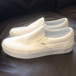 Classic white vans slip on size 6.5